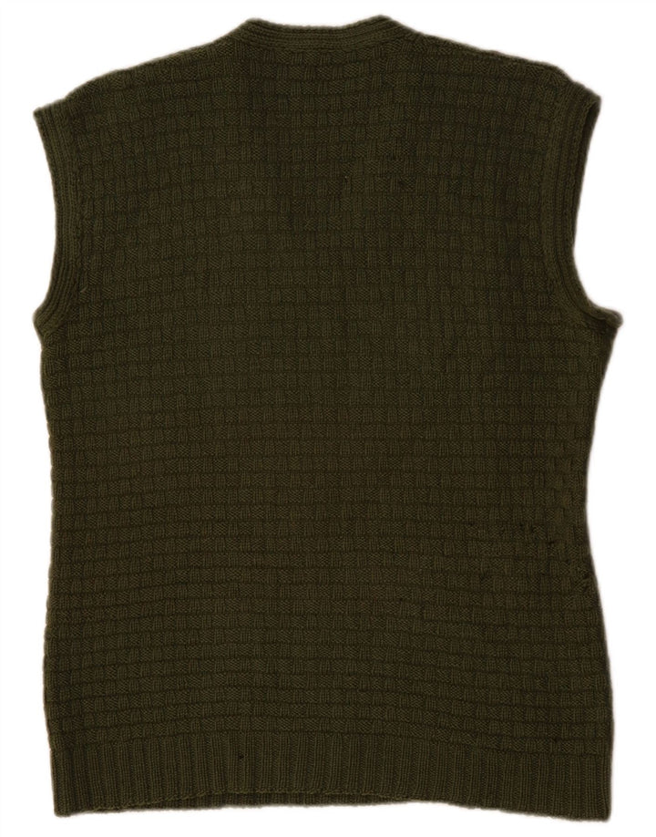 VINTAGE ženski prsluk bez rukava UK 14 Srednje zelena