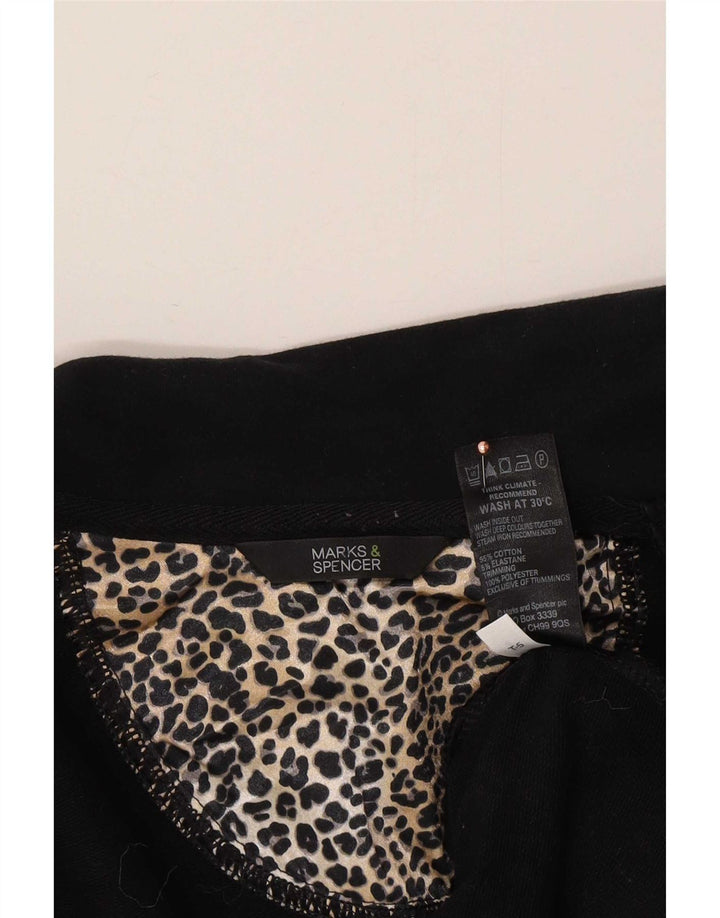 Marks & Spencer ženska bomber jakna UK 14 Srednji crni pamuk