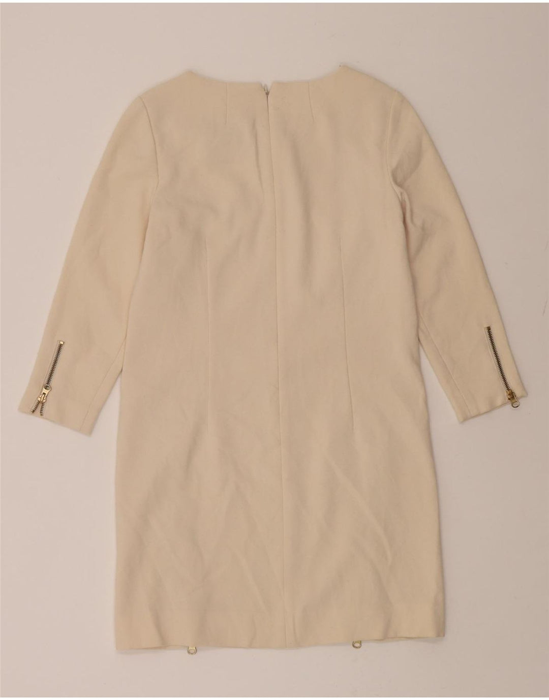 J. CREW Womens 3/4 Sleeve Shift Dress US 0 XS Off White Polyester Vintage J. Crew and Second-Hand J. Crew from Messina Hembry 