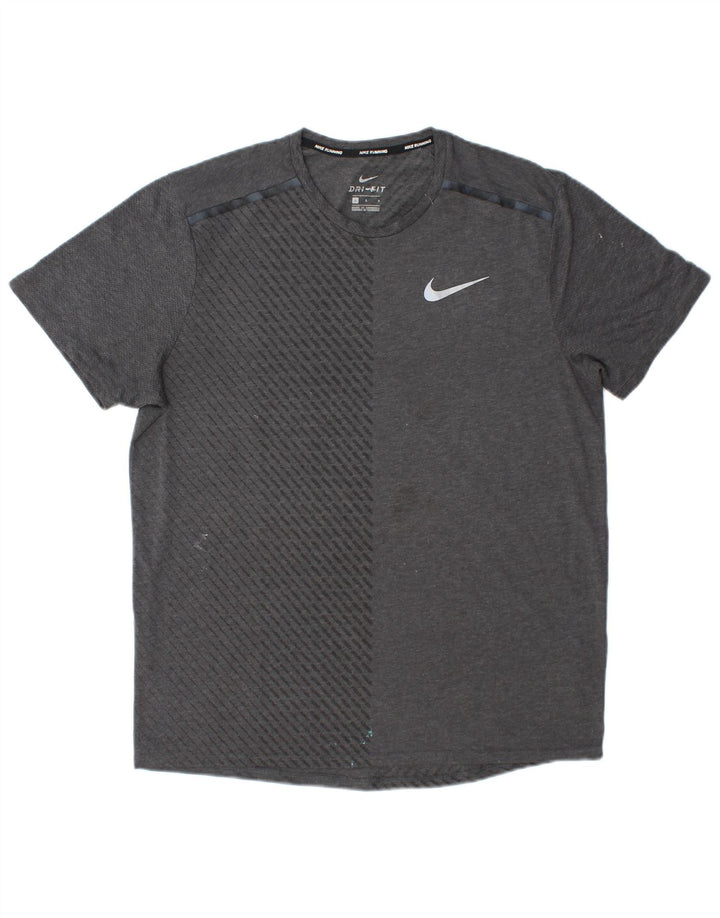 Nike Dri Fit majica kratkih rukava velika siva poliesterska boja