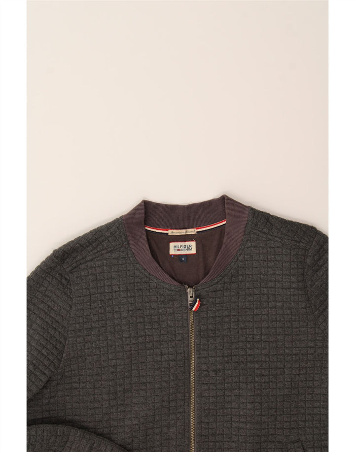 TOMMY HILFIGER Womens Tracksuit Top Jacket UK 10 Small Grey Polyester Vintage Tommy Hilfiger and Second-Hand Tommy Hilfiger from Messina Hembry 