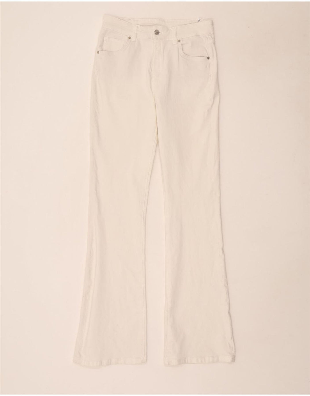 Ženske traperice Massimo Dutti Bootcut EU 40 srednje W30 L34 bijeli pamuk