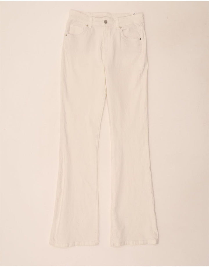 Ženske traperice Massimo Dutti Bootcut EU 40 srednje W30 L34 bijeli pamuk