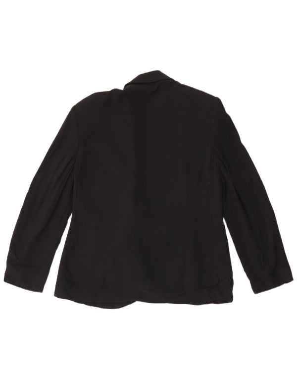 Vintage ženski sako s dvostrukim kopčanjem UK 16 Veliki crni