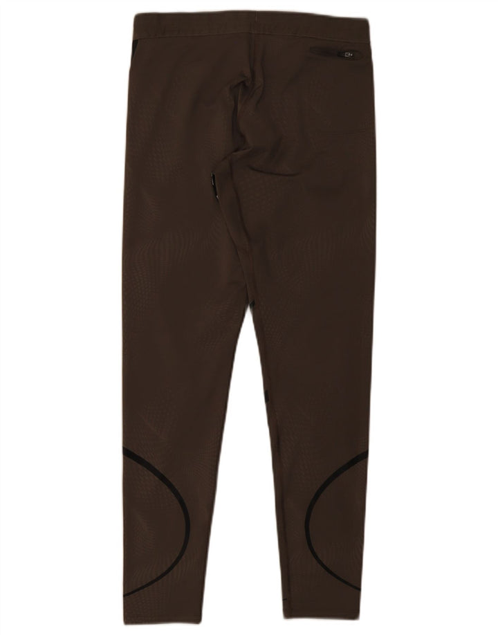 Nike Ženske Dri Fit Leggings UK 12 Srednje smeđi prugasti poliester