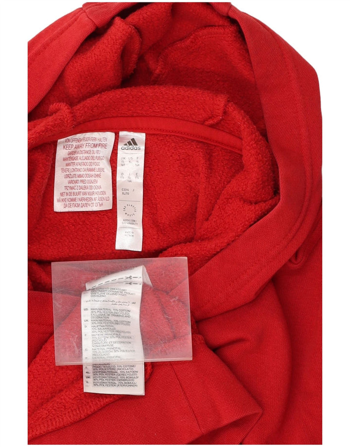 ADIDAS majica s kapuljačom za dječake 15-16 godina, crveni pamuk