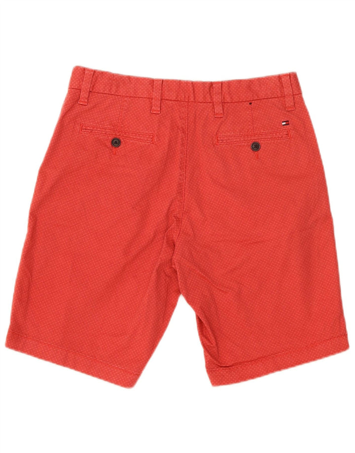 Tommy Hilfiger Brooklyn chino kratke hlače W30 srednje crvene geometrijske boje