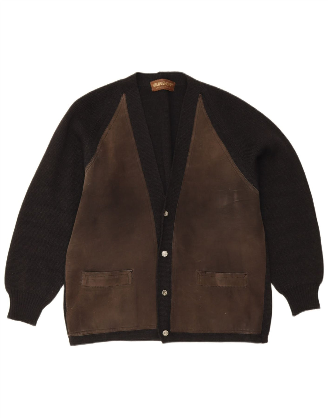 Anfor muški pulover od antilopa EU 48 srednje crne antilop kože