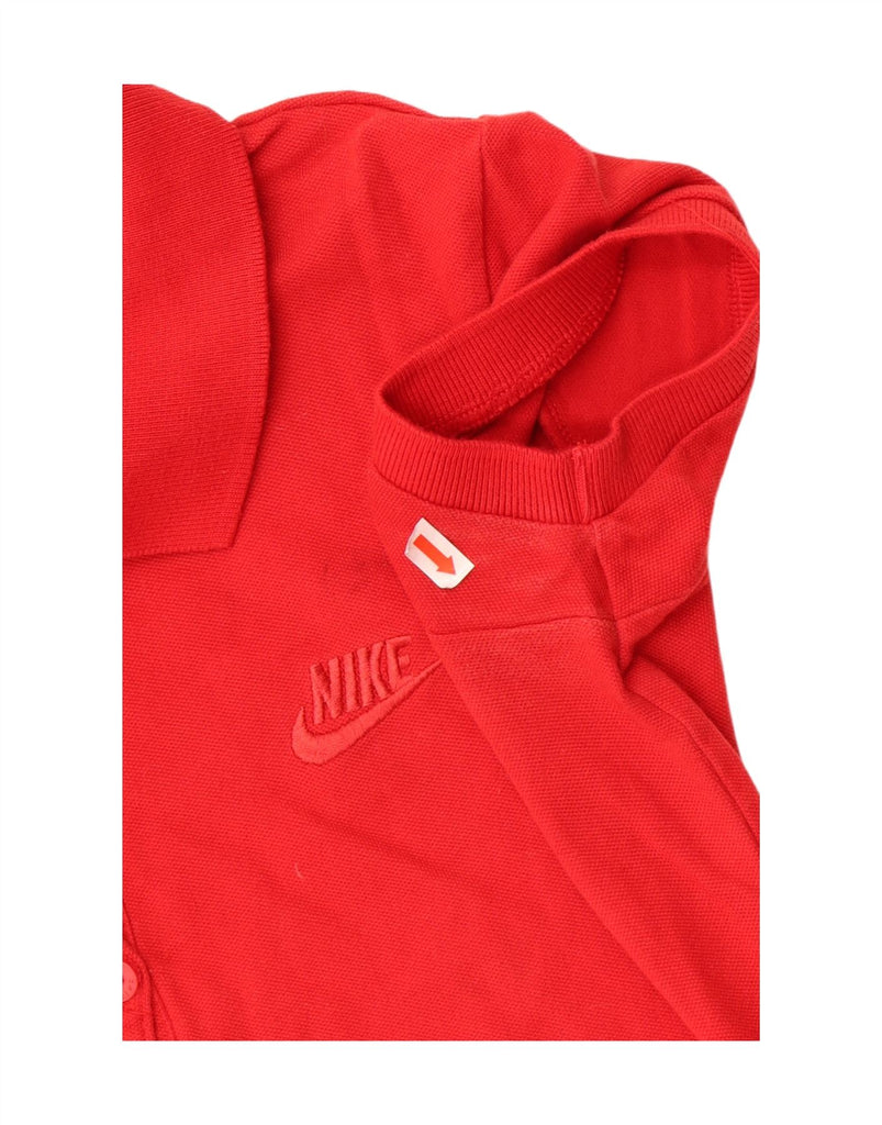 NIKE Womens Polo Shirt UK 10/12 Medium Red Vintage Nike and Second-Hand Nike from Messina Hembry 
