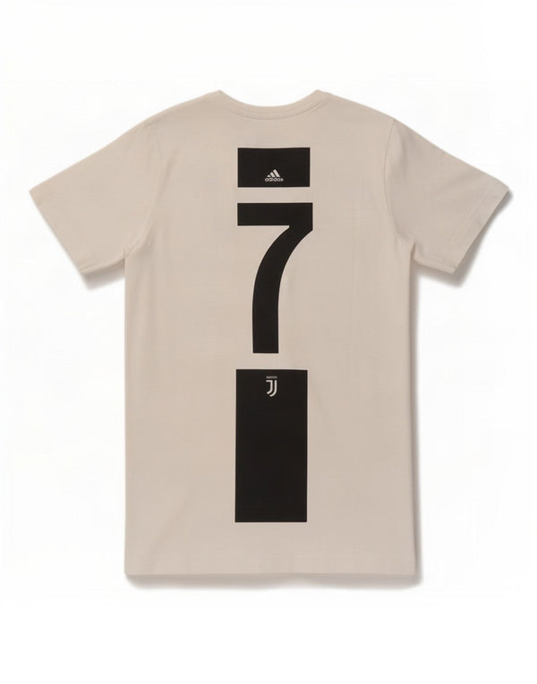 Adidas Boys Juventus Regular Graphic T-Shirt Top 11-12 Years Off White