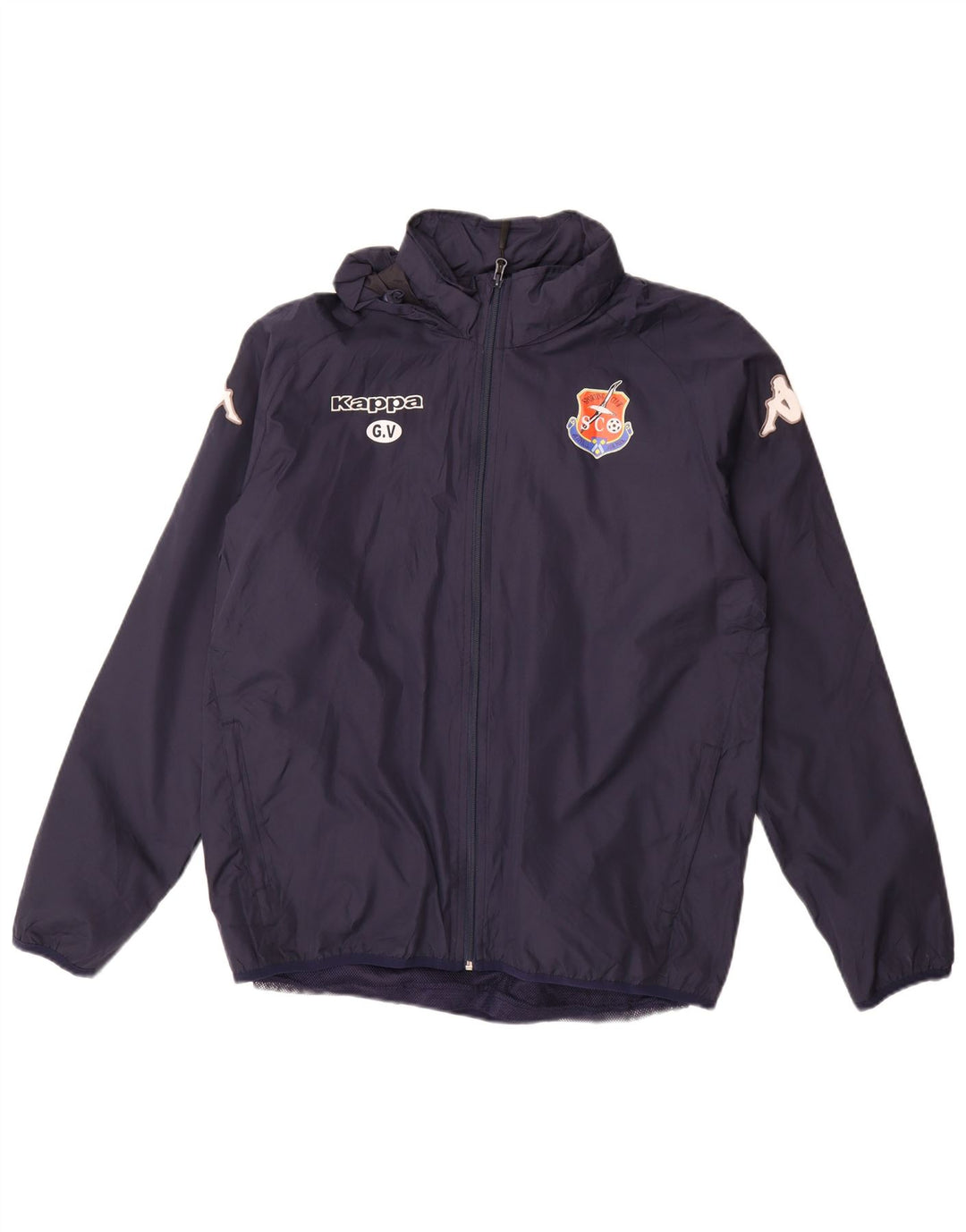 KAPPA muška trenirka s kapuljačom, srednja jakna od tamnoplavog poliestera