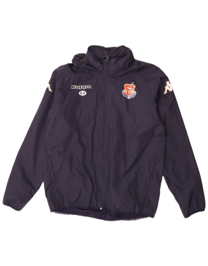 KAPPA muška trenirka s kapuljačom, srednja jakna od tamnoplavog poliestera