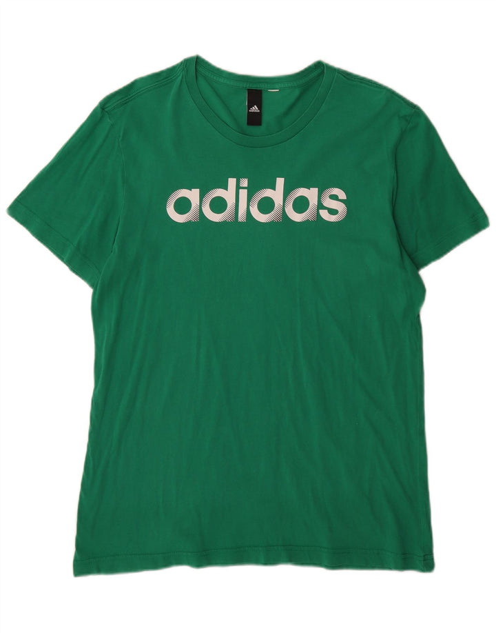 Adidas muška majica s grafičkim motivima srednje zelene boje