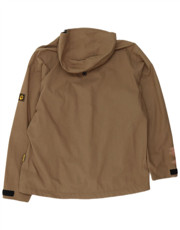 Jack Wolfskin muška kišna jakna s kapuljačom UK 40 veliki bež poliester