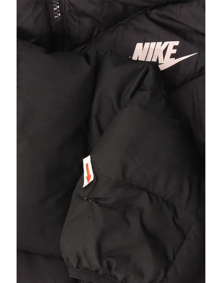 Nike muška podstavljena jakna s kapuljačom UK 38 srednji crni poliester
