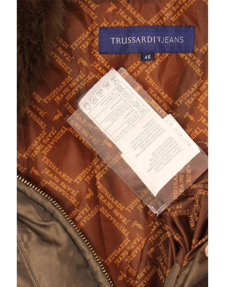 Ženska podstavljena jakna Trussardi Jeans IT 46 veliki kaki poliamid