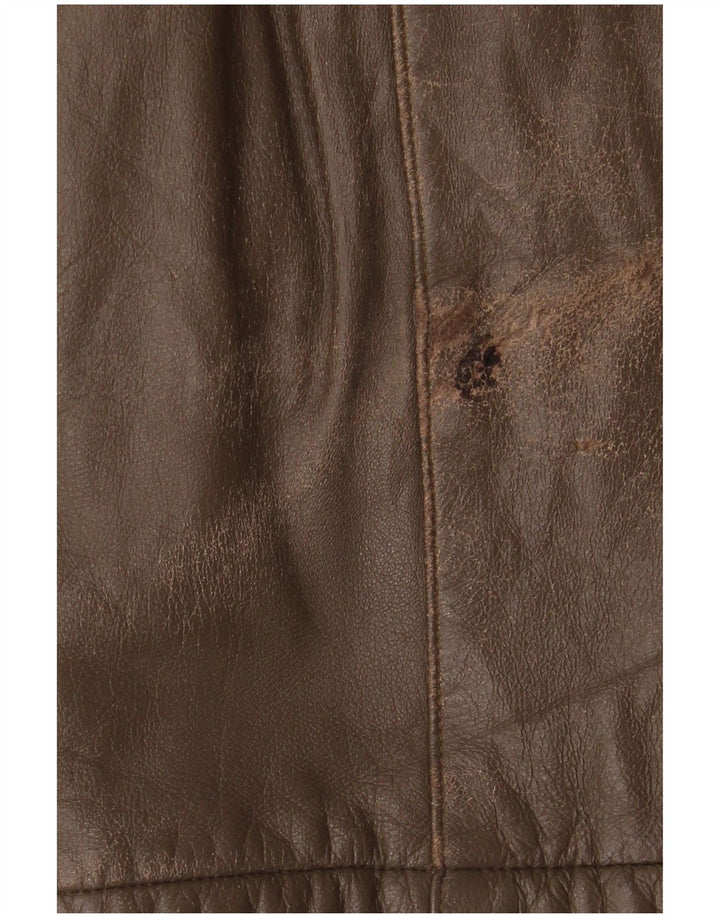 Vintage muška kožna jakna IT 52 XL smeđa koža