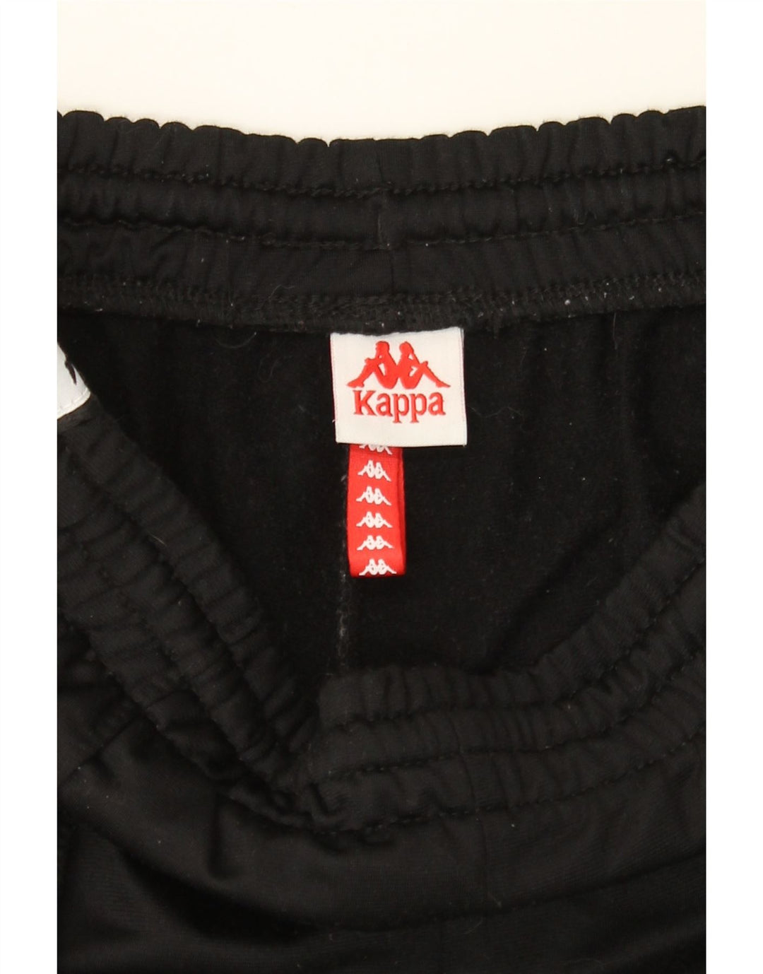 KAPPA Mens Graphic Tracksuit Trousers XS Black Polyester Vintage Kappa and Second-Hand Kappa from Messina Hembry 