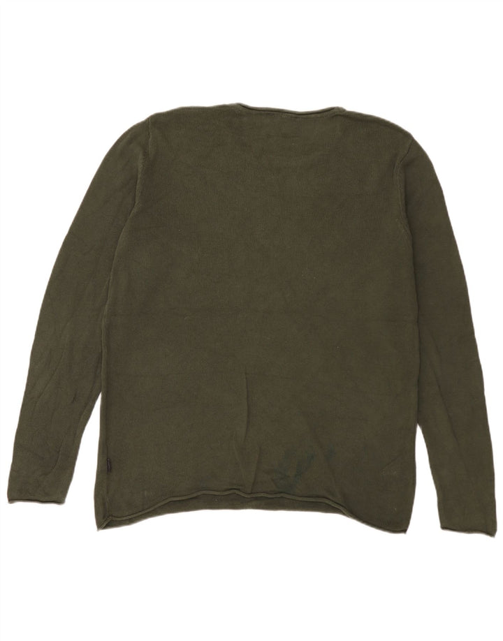 Veliki zeleni muški džemper s okruglim izrezom Jack & Jones