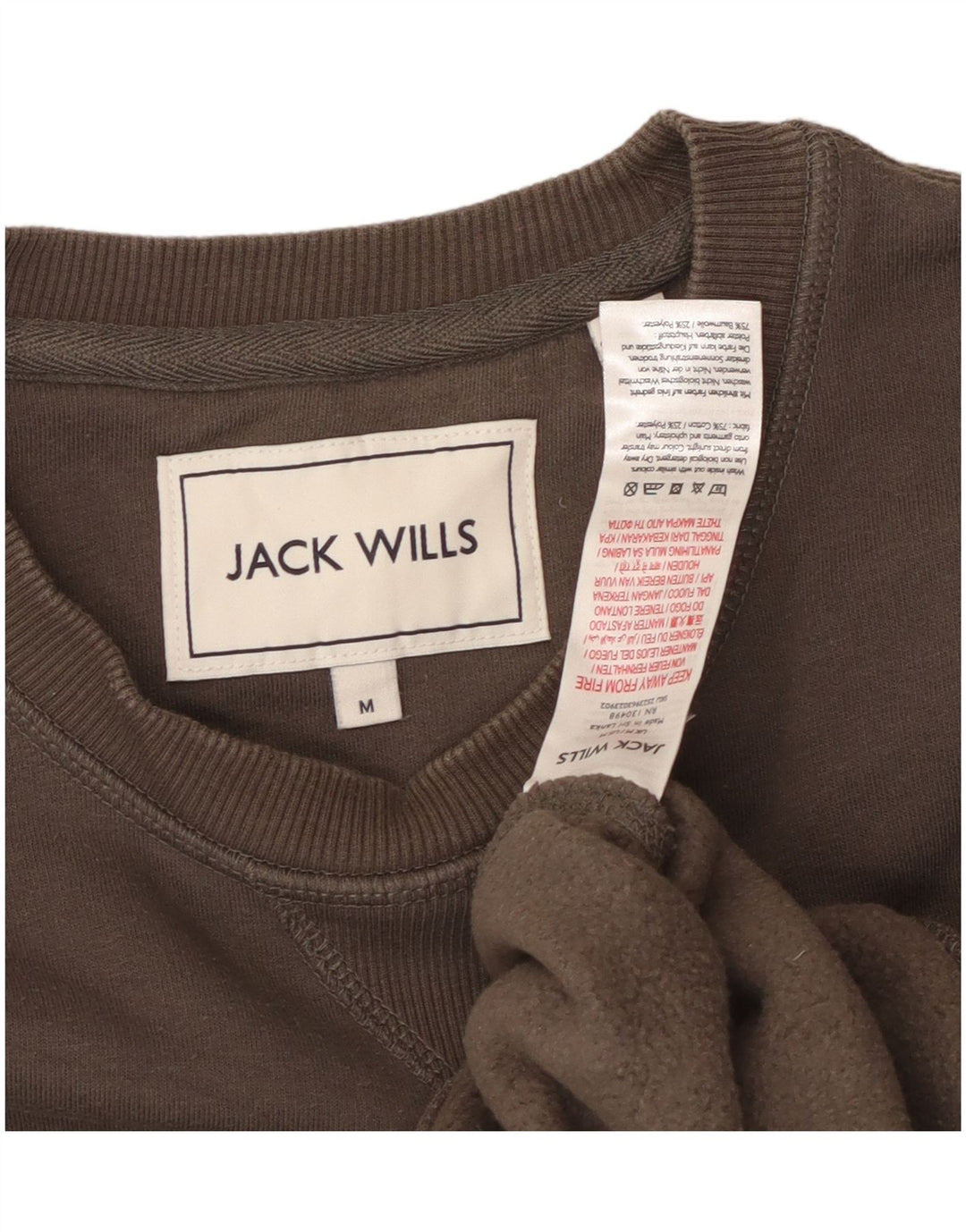JACK WILLS Muški džemper srednje smeđe boje od pamuka