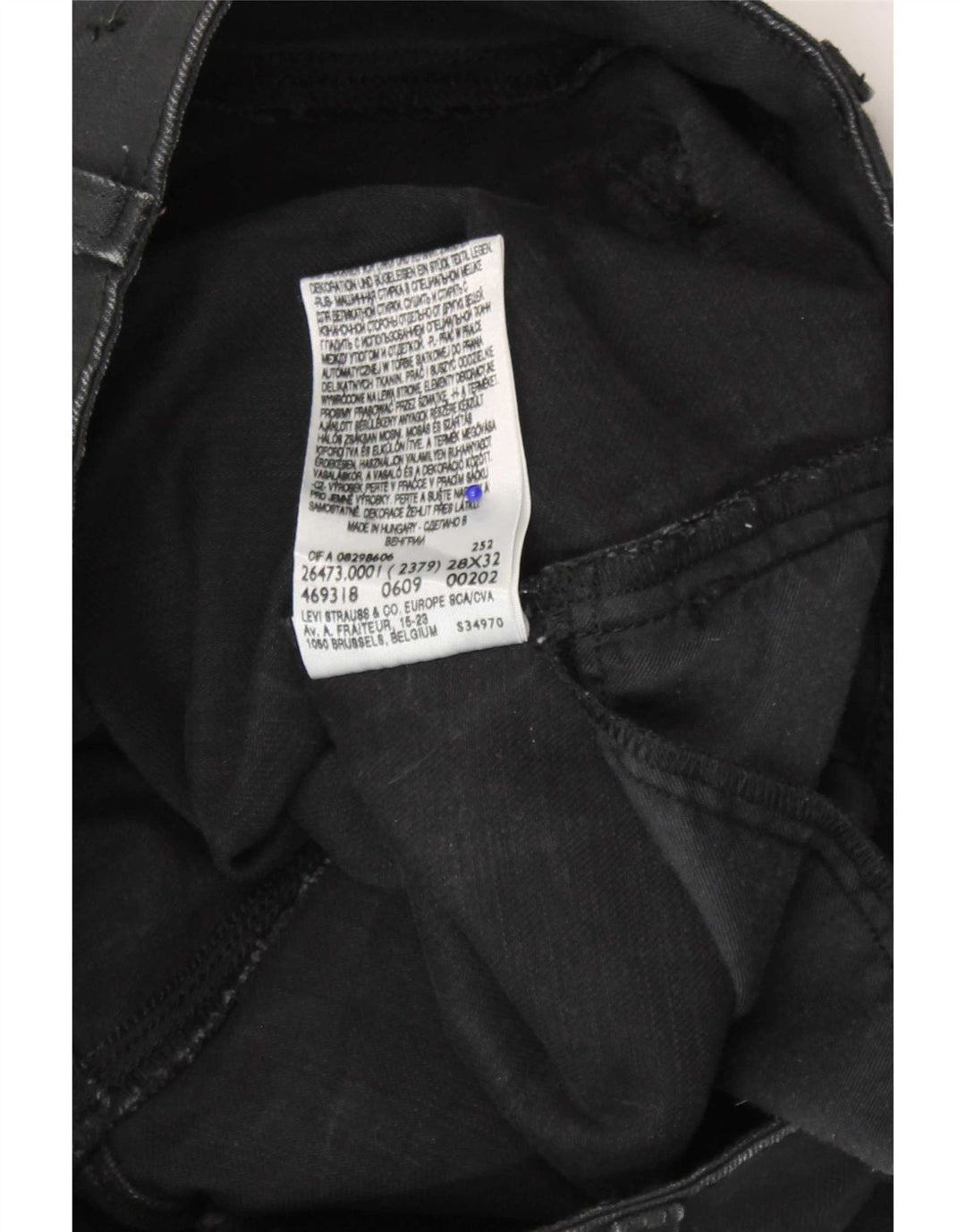 Levi's ženske uske traperice W28 L32 crni pamuk