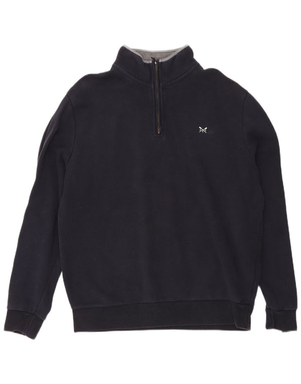 Crew Clothing Muška majica s izrezom s patentnim zatvaračem XL tamnoplavi pamuk