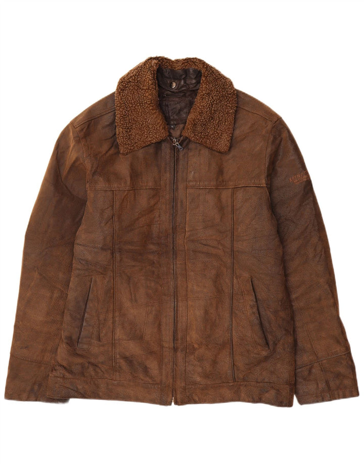 Vintage muška kožna jakna UK 40 Large Brown Leather Classic