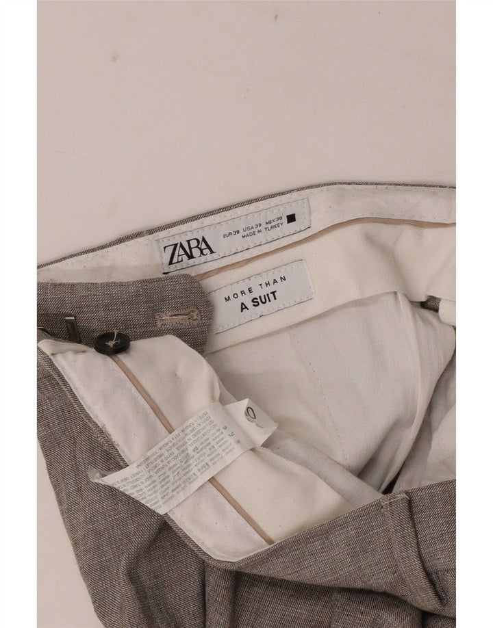 Zara muške hlače ravnog odijela EU 38 male W30 L32 sivi poliester