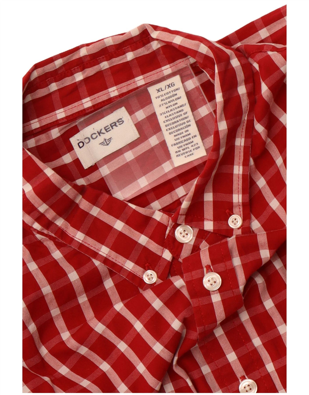 Dockers muška košulja XL crveni karirani pamuk