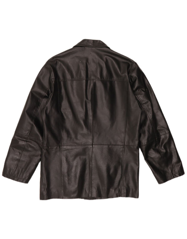 Vintage muška kožna jakna UK 42 XL crna koža