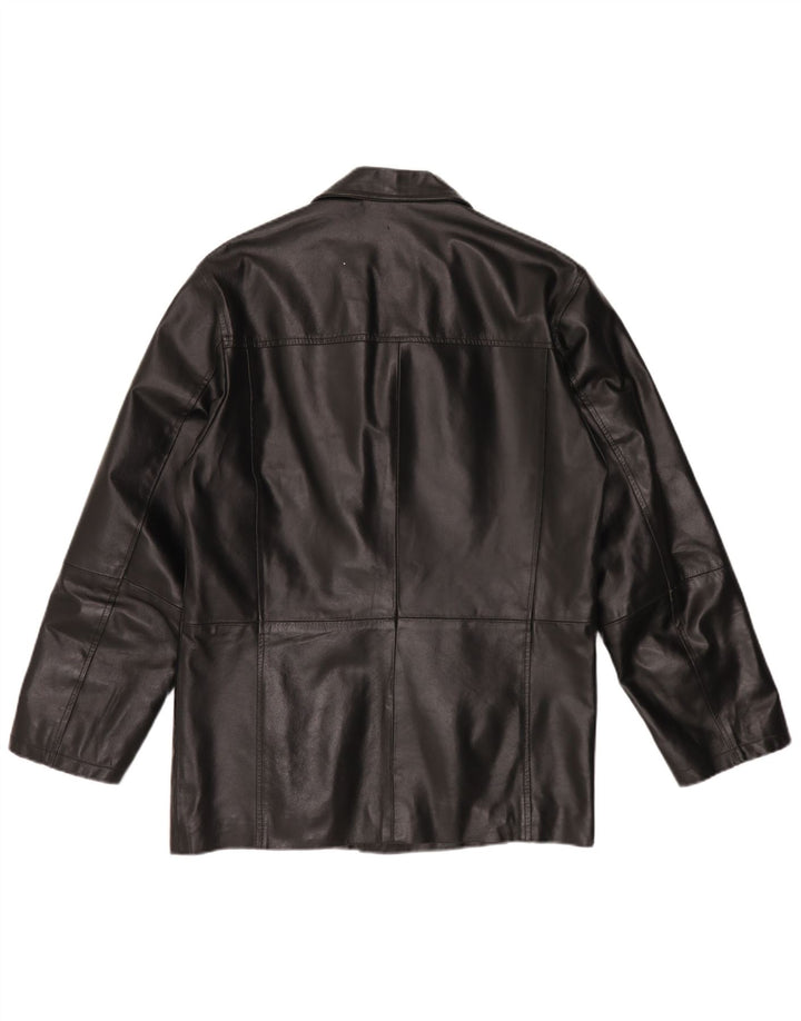 Vintage muška kožna jakna UK 42 XL crna koža