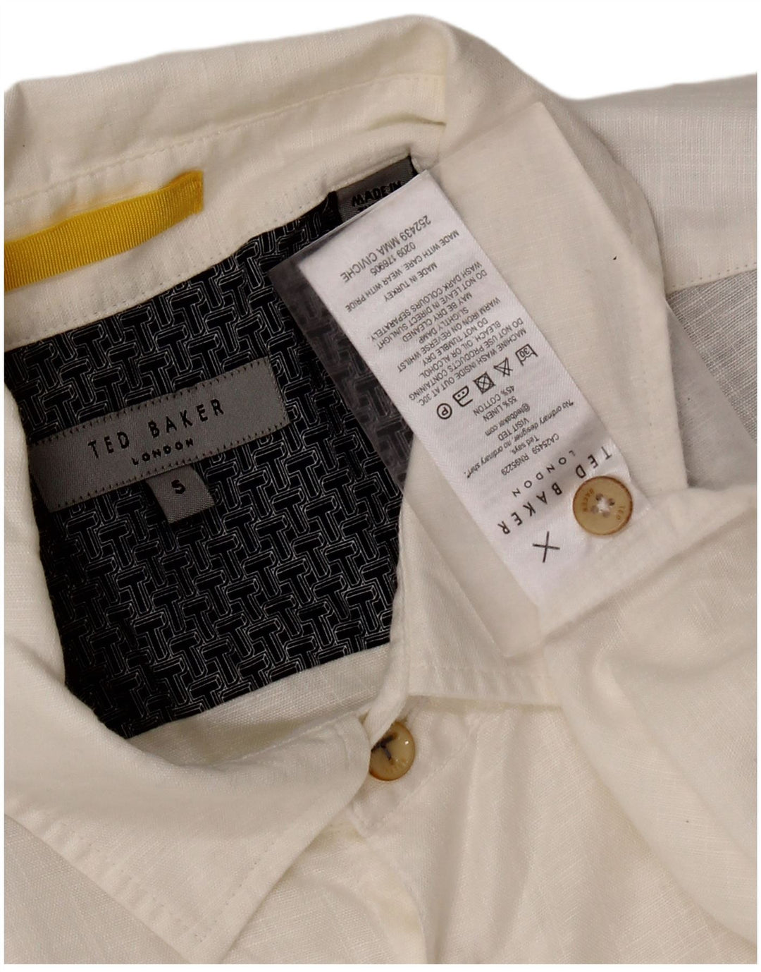 TED BAKER Muška košulja kratkih rukava, veličina 5 XL, bijelo platno