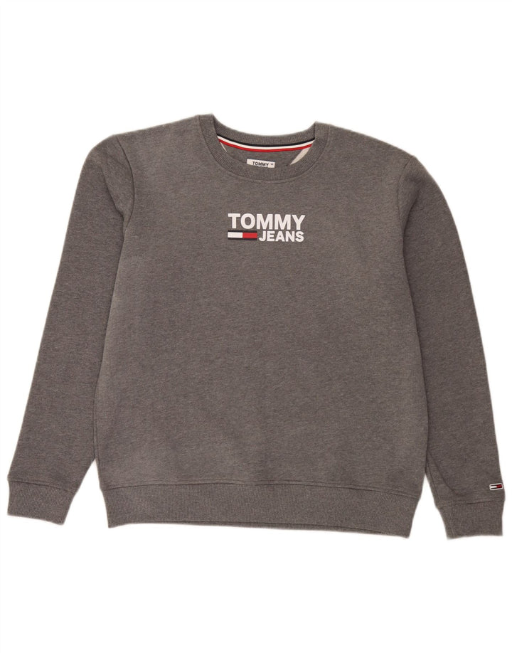 Tommy Hilfiger muški džemper s grafičkim motivima, veliki sivi pamuk