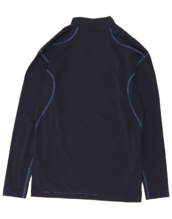 Nike muška Dri Fit majica dugih rukava UK 42/44 velika tamnoplava poliester