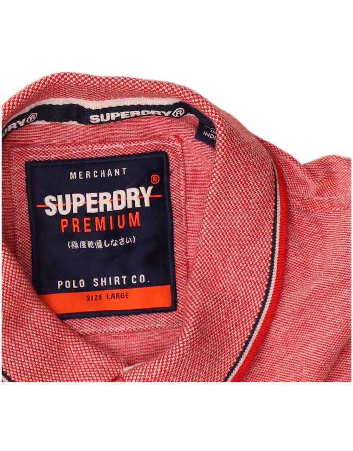 Superdry muška polo majica, veliki crveni flekasti pamuk