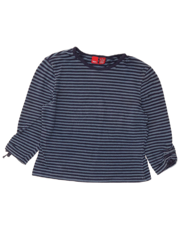 MOSSIMO ženski kratki top s 3/4 rukavima UK 14 pamuk s velikim plavim prugama