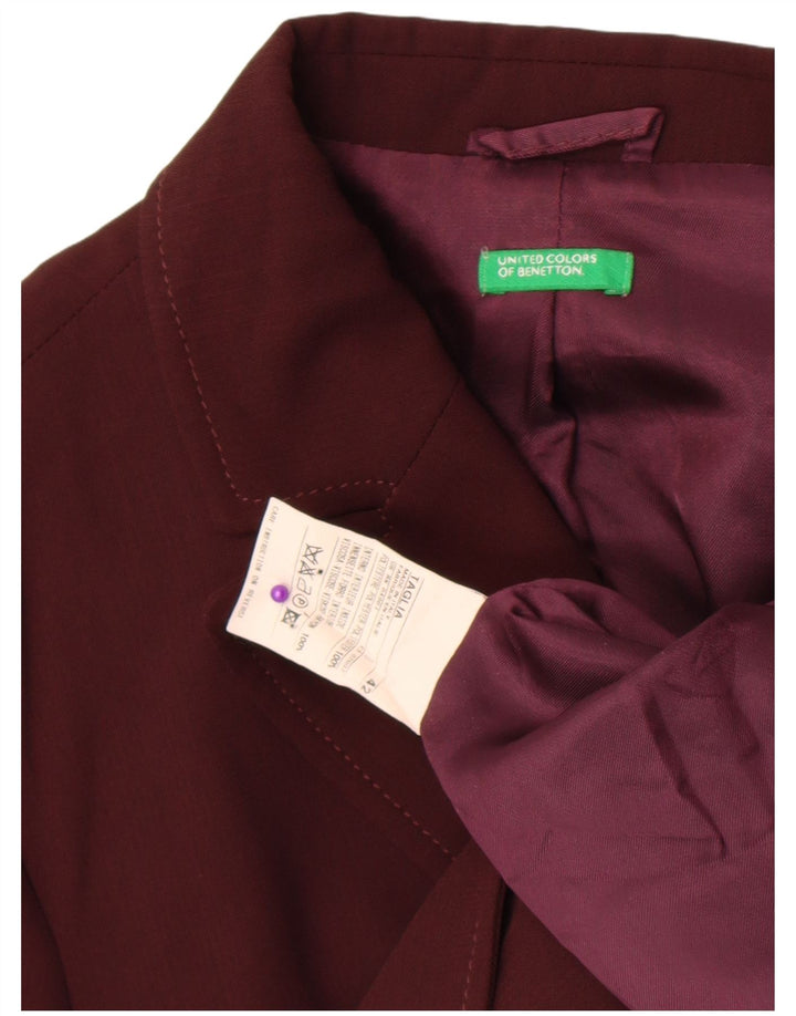 Benetton ženski sako sa 2 gumba IT 42 Srednja bordo viskoza