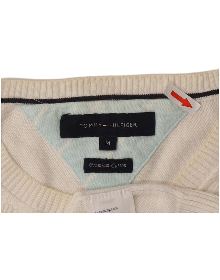 Tommy Hilfiger muški džemper s okruglim izrezom Srednje bijeli pamuk