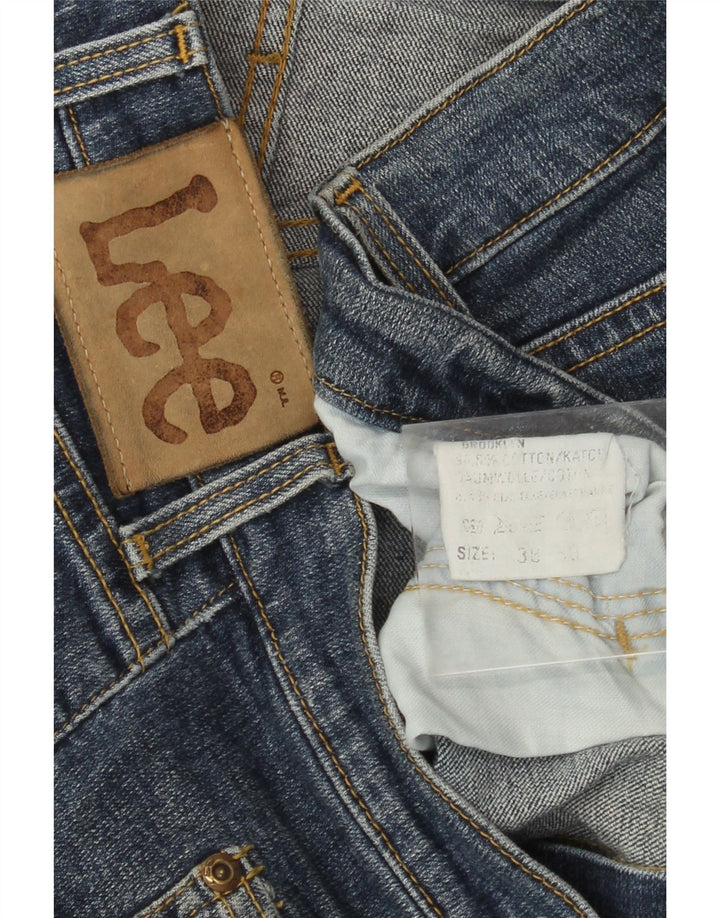 LEE Mens Brooklyn Straight Jeans W38 L30 Plavi pamuk