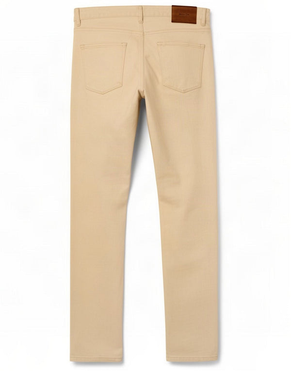 Massimo Dutti Mens Slim Fit Jeans EU 42 Large W32 L31 Beige Cotton