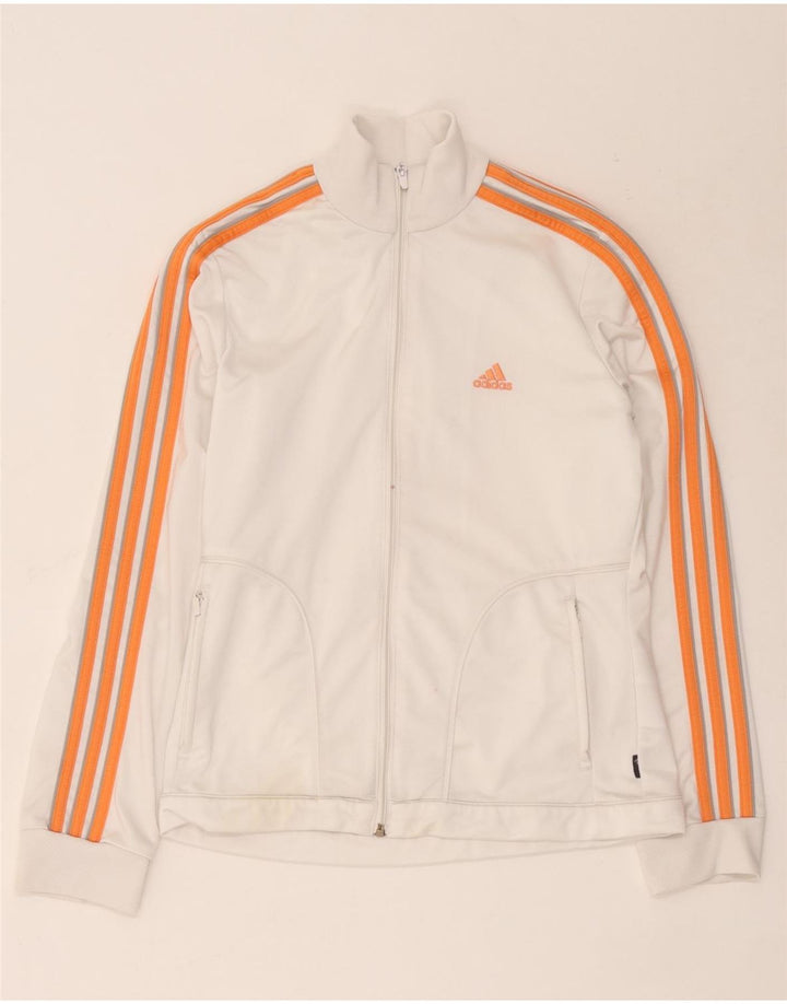 Adidas ženska gornja jakna trenirke UK 14 srednji bijeli poliester