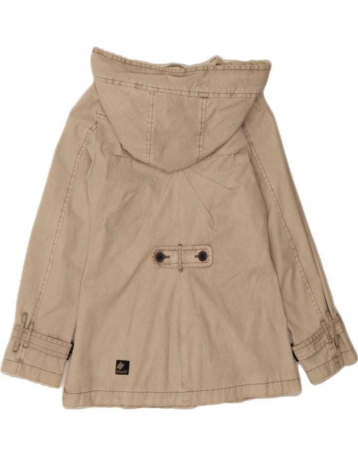 KHUJO Womens Hooded Bomber Jacket UK 6 XS Beige Polyester Vintage KHUJO and Second-Hand KHUJO from Messina Hembry 