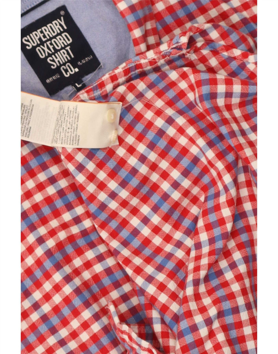 Superdry muška majica kratkih rukava Veliki crveni pamuk od ginghama