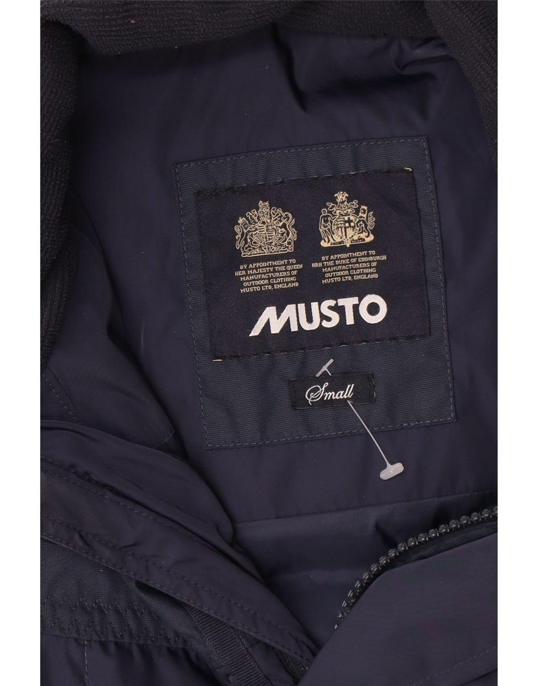 Musto podstavljena jakna UK 36 Mala tamnoplava najlonska