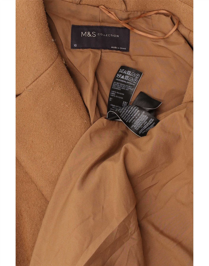 Marks & Spencer ženski preveliki kaput UK 10 Mali smeđi poliester