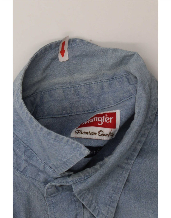 Wrangler muška traper košulja Large Blue Cotton