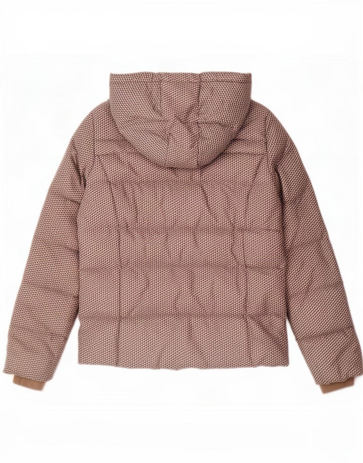 Ženska podstavljena jakna s kapuljačom Marlboro Classics EU 42 Large Grey Geometric