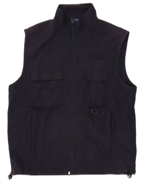 Asics Mens Graphic Utility Gilet UK 38 Medium tamnoplavi poliester