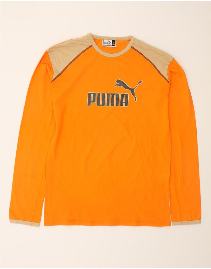 PUMA muška majica dugih rukava s grafičkim motivima, veliki narančasti pamuk