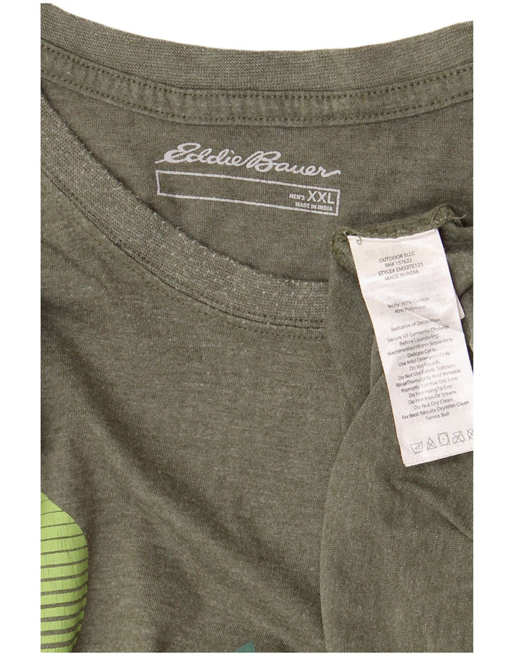 Muška majica kratkih rukava Eddie Bauer 2XL kaki pamuk